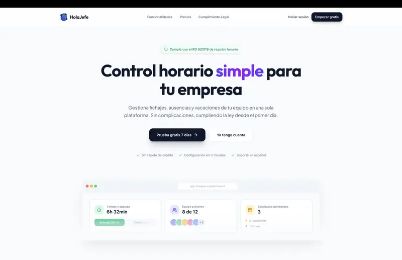Experiencia web de HolaJefe en ordenador y móvil